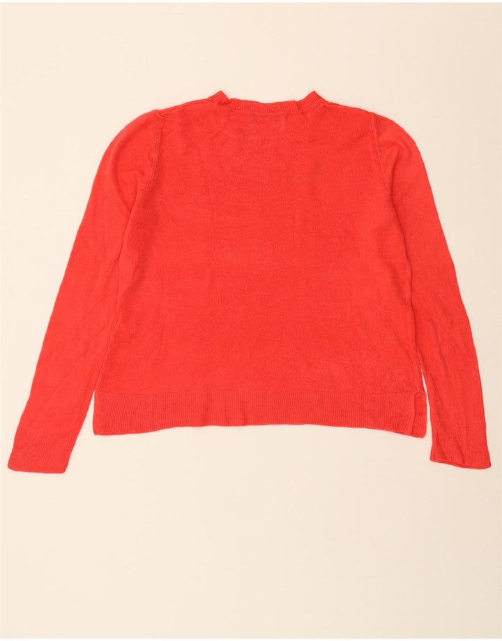 MARKS & SPENCER Womens Crop Crew Neck Jumper Sweater UK 14 Large Red Vintage Marks & Spencer and Second-Hand Marks & Spencer from Messina Hembry 