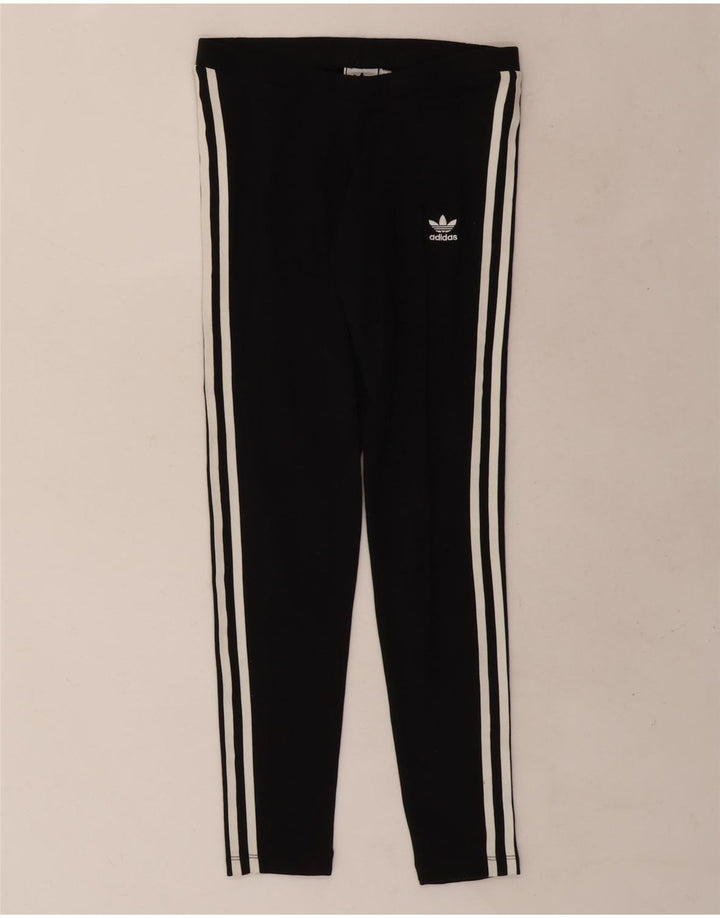Γυναικείο κολάν Adidas UK 8 Small μαύρο βαμβακερό