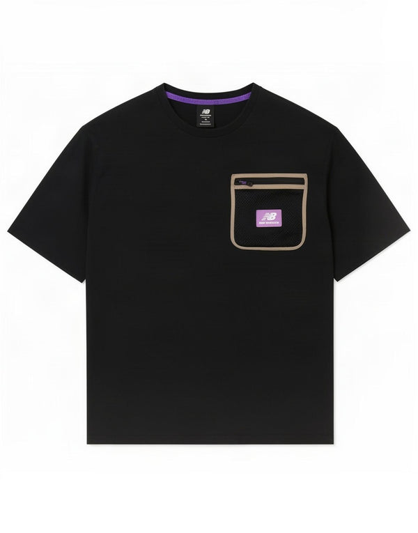 New Balance Mens T-Shirt Top Medium Black
