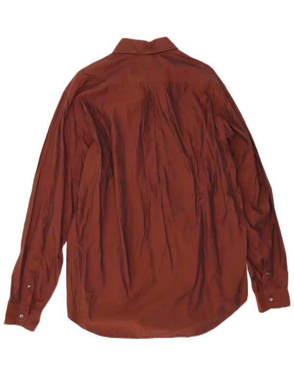 Calvin Klein Jeans Ανδρικό Πουκάμισο XL Βουργουνδί Βαμβακερό