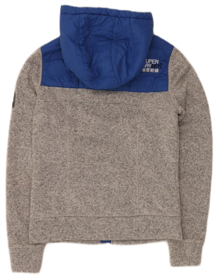 Γυναικείο μπουφάν SUPERDRY με κουκούλα UK 10 Small Grey Colourblock