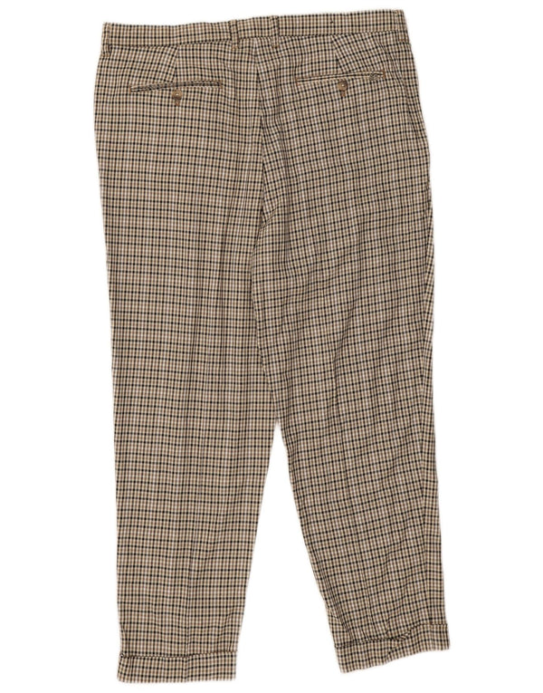 Zara Ανδρικό παντελόνι Chino με καρφίτσα EU 46 XL W36 L27 Καφέ Houndstooth Viscose