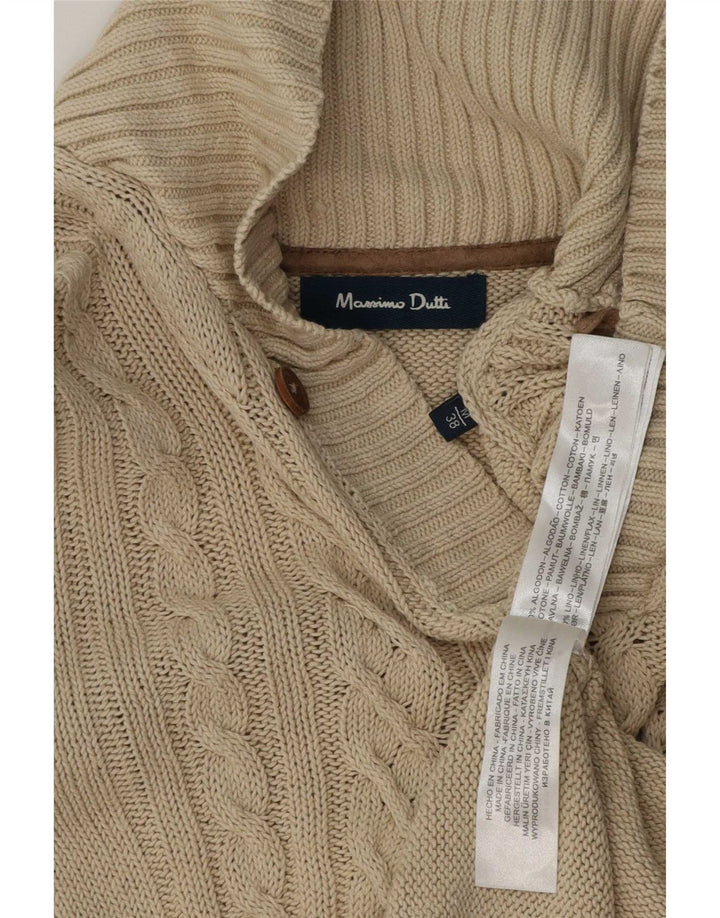 Ανδρικό πουλόβερ Massimo Dutti με σάλι λαιμό, μεσαίο βαμβακερό