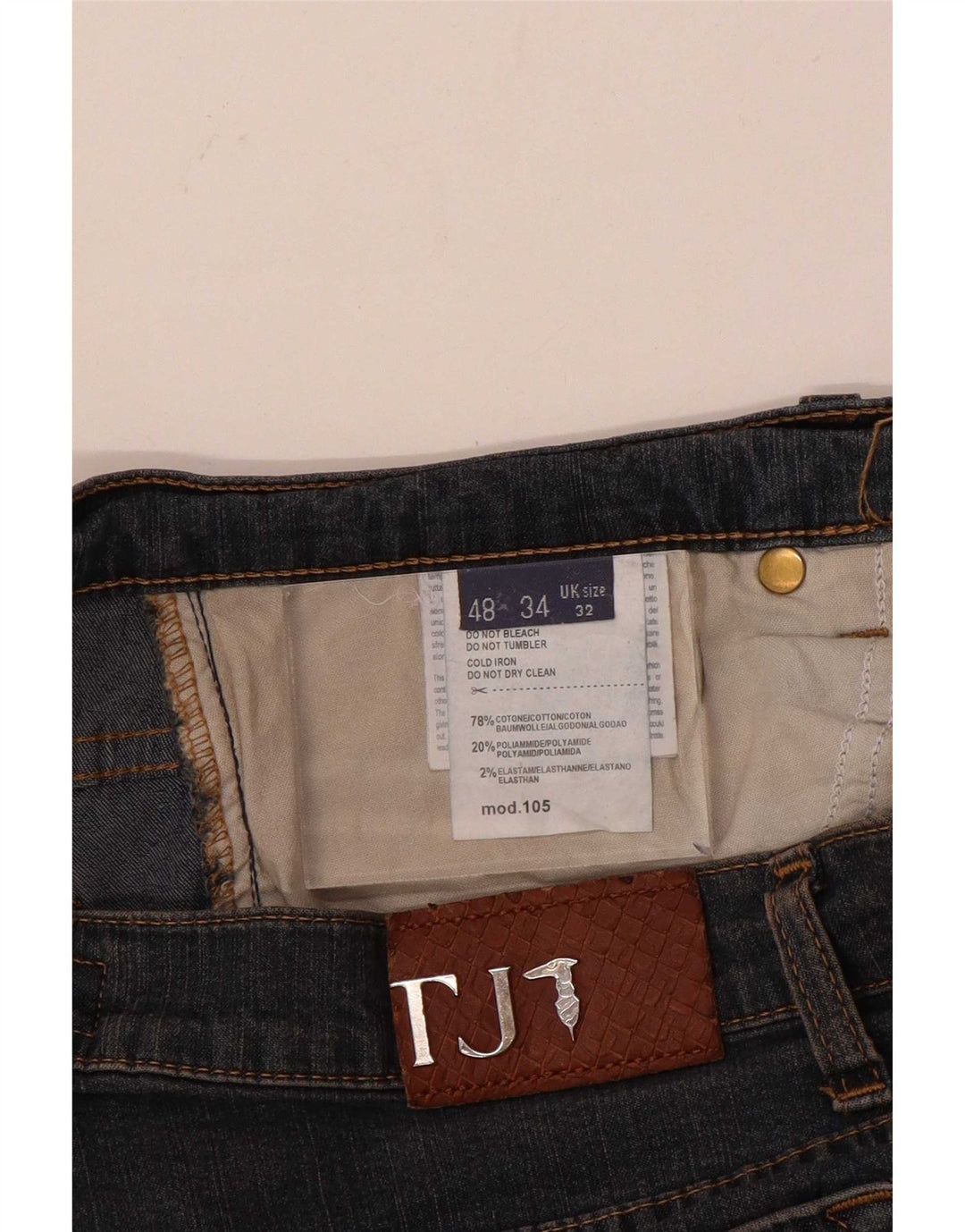 Γυναικείο τζιν Trussardi ίσιο W32 L31 Μπλε βαμβακερό