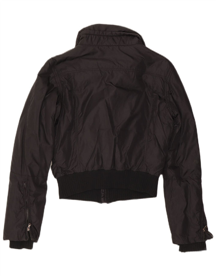 Calvin Klein Jeans Γυναικείο Crop Bomber Jacket UK 10 Small Black Polyester