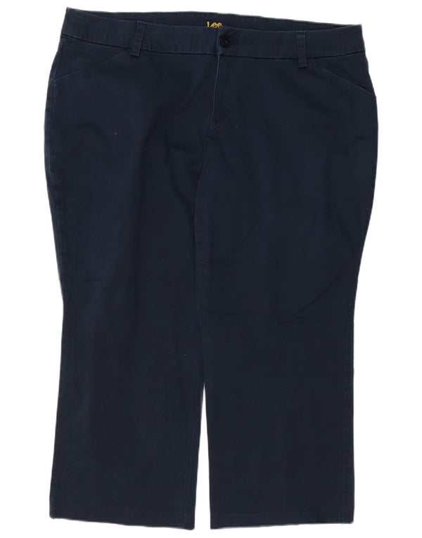 Γυναικείο Petite Straight Casual Παντελόνι LEE US 20 3XL W40 L27 Navy Blue