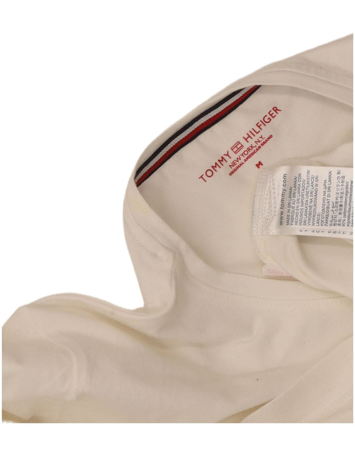 Γυναικείο T-Shirt TOMMY HILFIGER Top 14 μεσαίο λευκό βαμβακερό