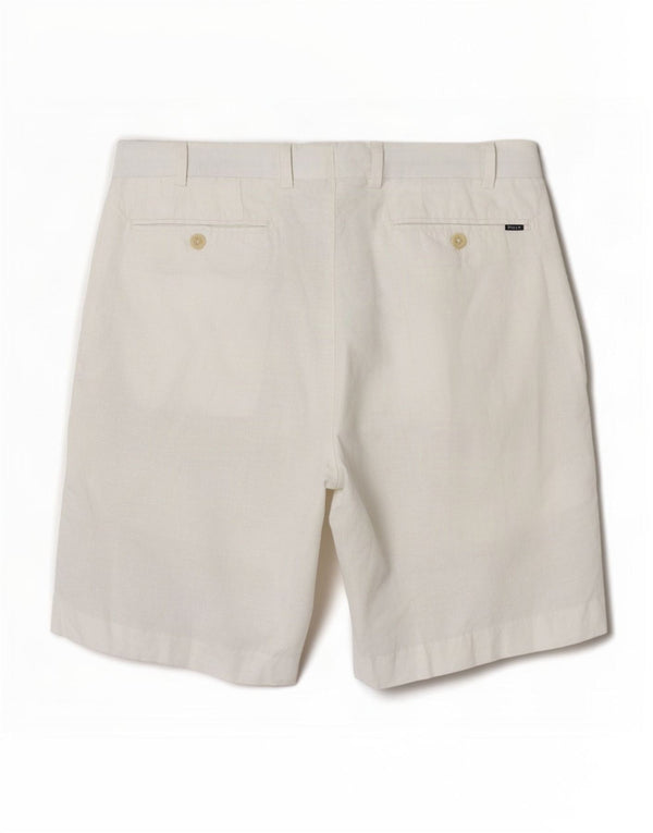 Polo Ralph Lauren Ανδρικό σορτς Chino σε ίσια γραμμή W34 μεγάλο λευκό λινό