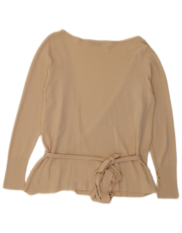 Zara Γυναικεία Ζακέτα με περιτύλιγμα UK 12 Medium Beige Rayon