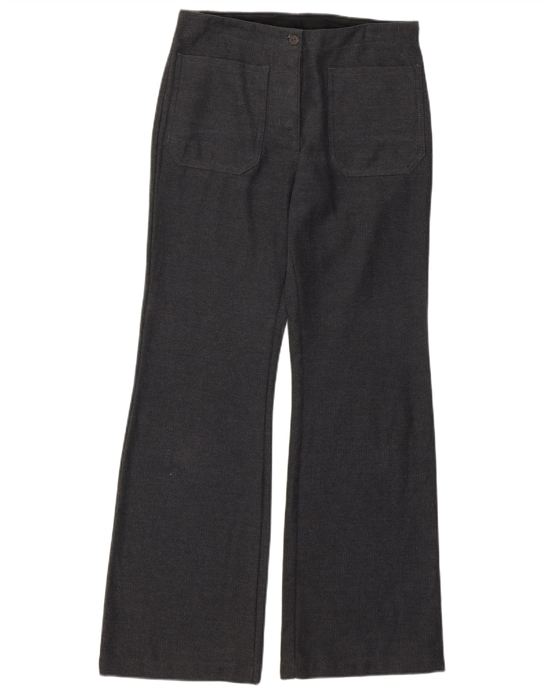 BENETTON Γυναικείο Bootcut Casual Παντελόνι IT 42 Medium W28 L29 Γκρι βαμβακερό