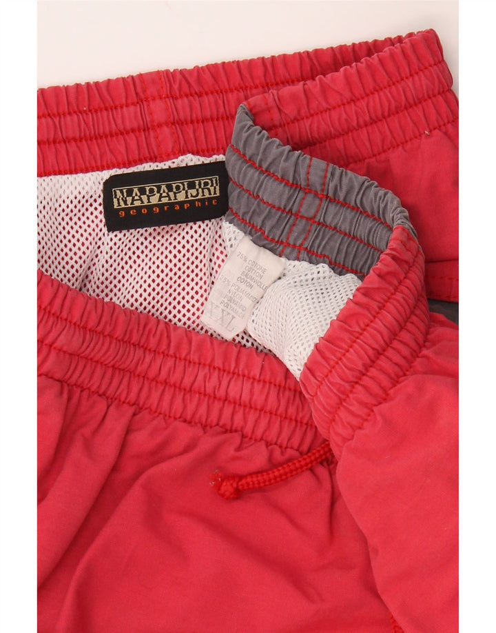 Ανδρικό γραφικό αθλητικό σορτς NAPAPIJRI 2XL Κόκκινο βαμβακερό