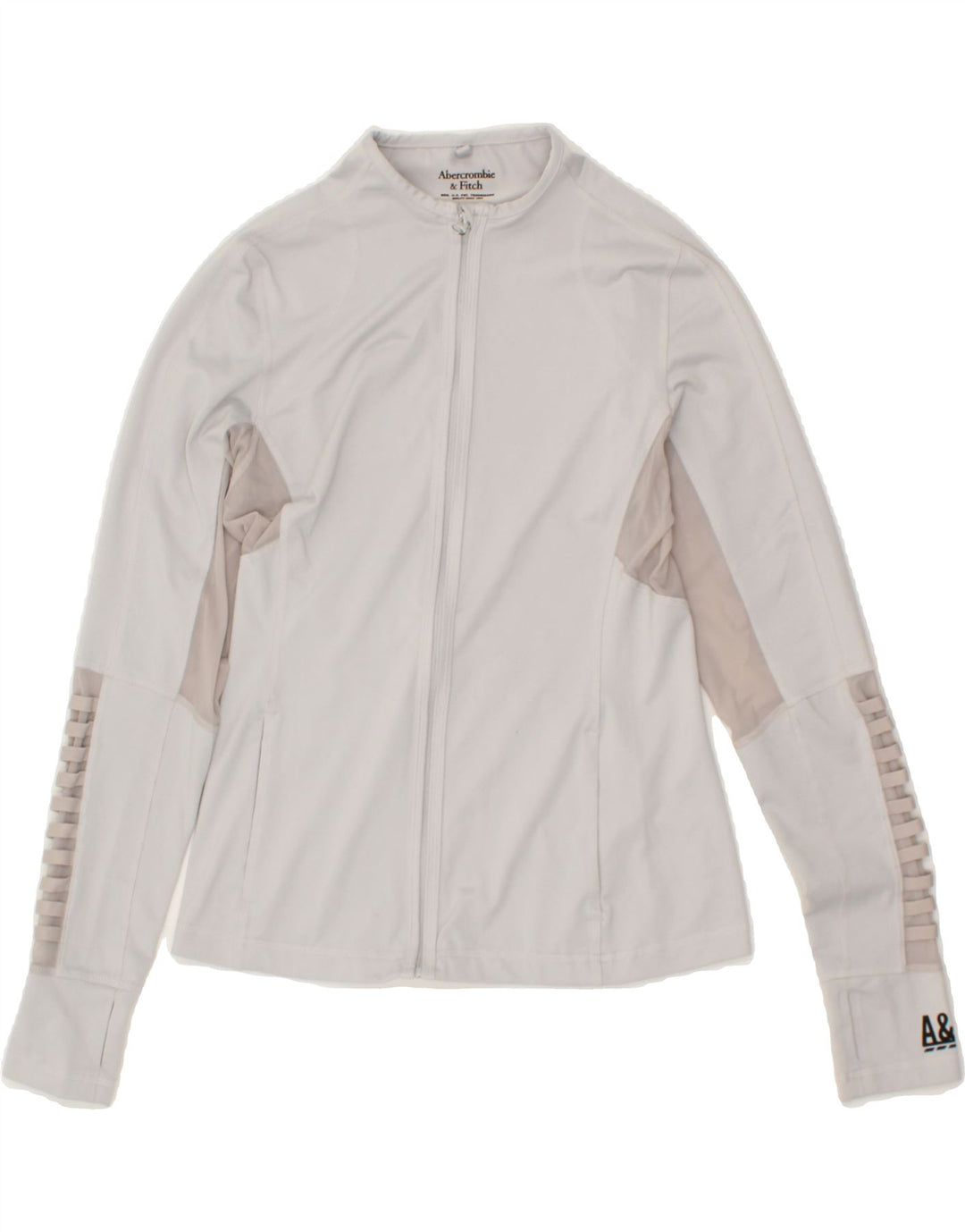 ABERCROMBIE & FITCH Womens Tracksuit Top Jacket UK 12 Medium Grey Vintage Abercrombie & Fitch and Second-Hand Abercrombie & Fitch from Messina Hembry 