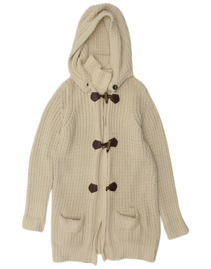 WOOLRICH Γυναικείο πουλόβερ Longline Ζακέτα UK 10 Small Off White