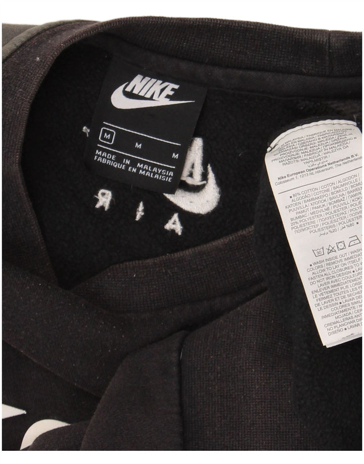 Ανδρικό γραφικό φούτερ Nike, μεσαίο μαύρο βαμβακερό