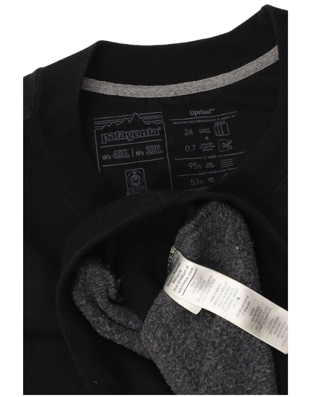 PATAGONIA Ανδρικό Φούτερ Jumper 3XL Μαύρο Βαμβακερό