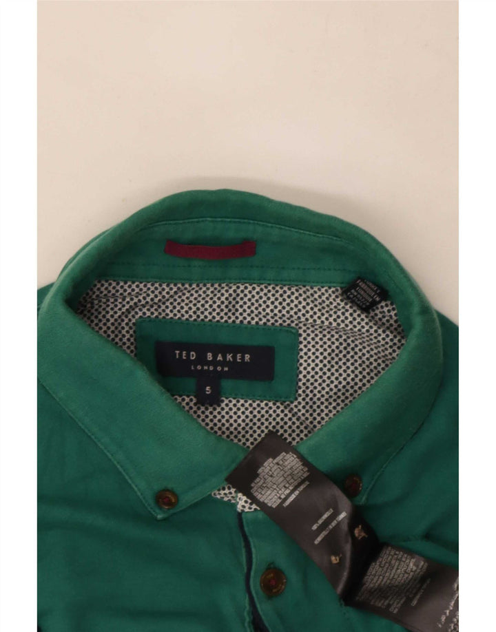 Ted Baker Ανδρικό Πόλο Μπλουζάκι 5 XL Πράσινο βαμβακερό