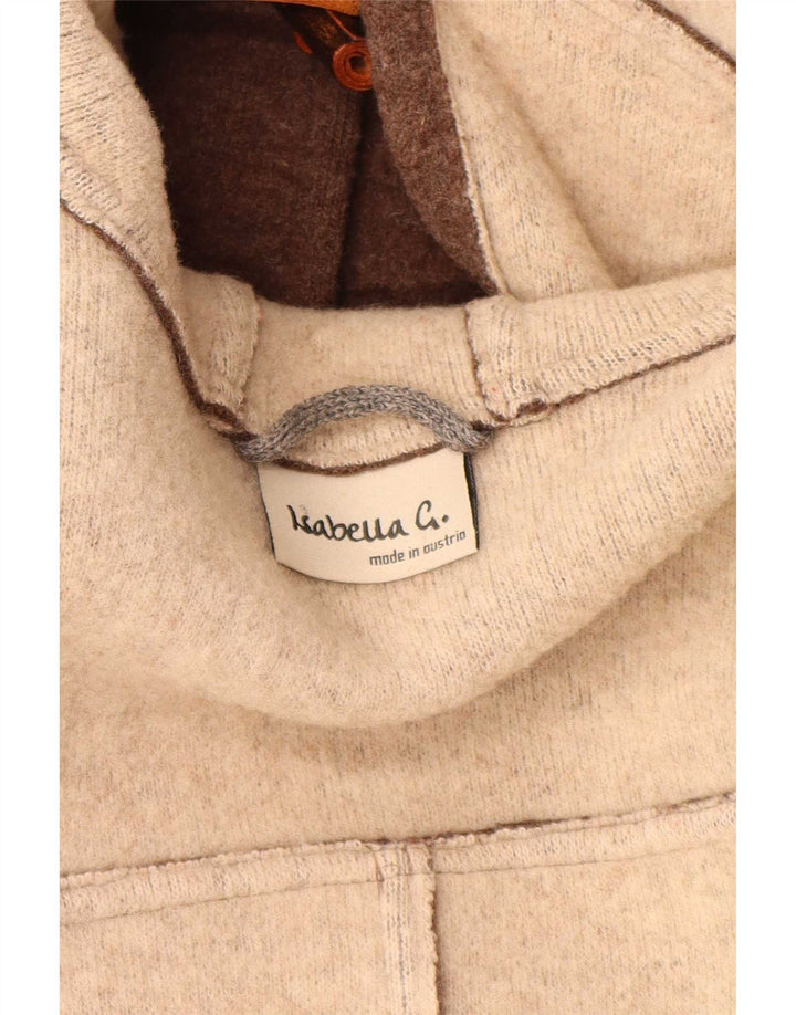 Isabella G Γυναικείο παλτό Duffle με κουκούλα UK 14 Μεσαίο καφέ νέο μαλλί