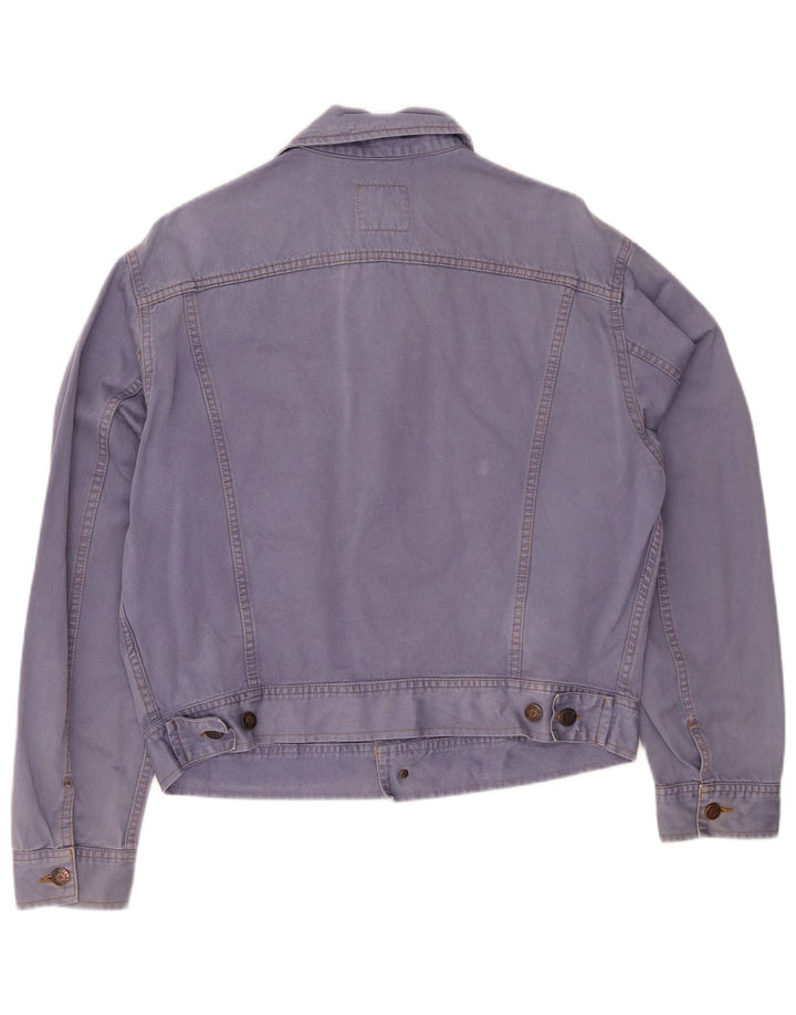EL CHARRO Γυναικείο Crop Oversized Τζιν μπουφάν UK 14 μεσαίο μπλε βαμβακερό