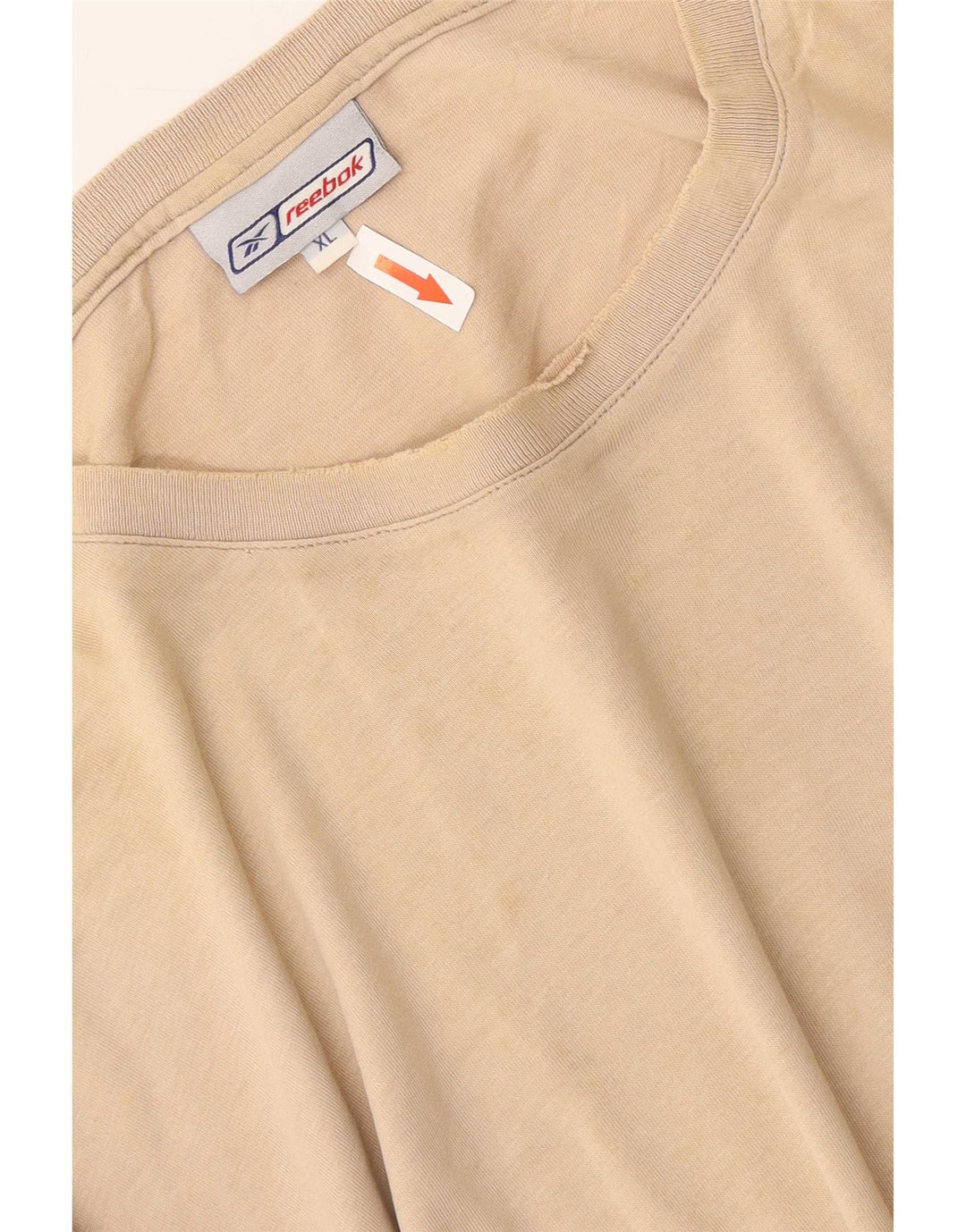 Ανδρικό T-Shirt Reebok Top XL Beige βαμβακερό
