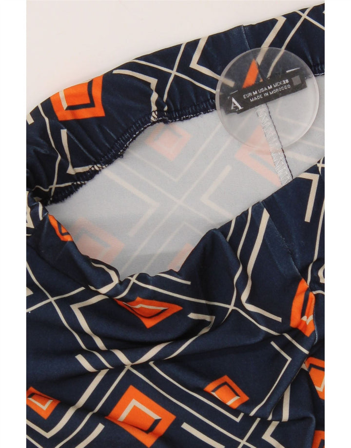 Zara Γυναικείο Παντελόνι Flare Medium W28 L32 Navy Blue Geometric