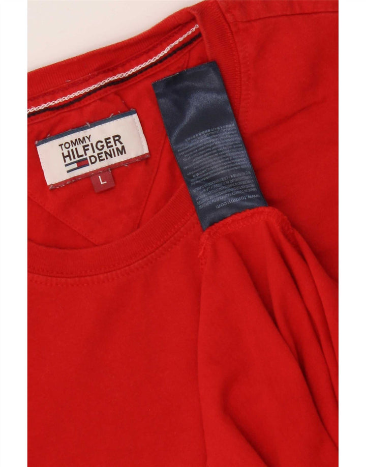 Ανδρικό T-Shirt Tommy Hilfiger Top μεγάλο κόκκινο βαμβακερό