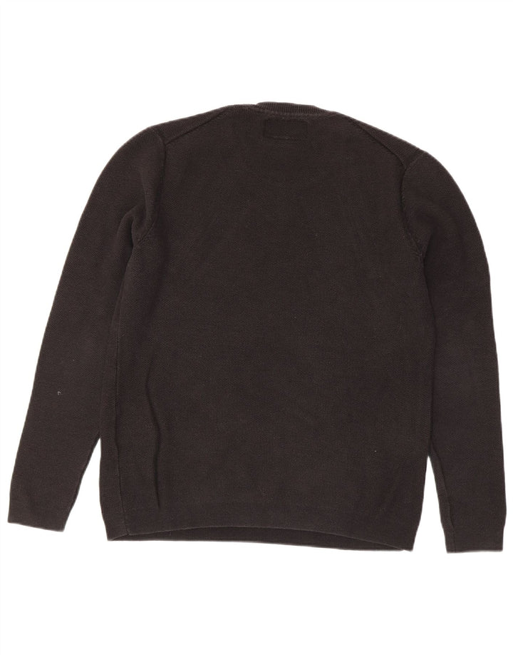 Superdry Γυναικείο πουλόβερ με λαιμόκοψη UK 14 Μεσαίο μαύρο βαμβακερό