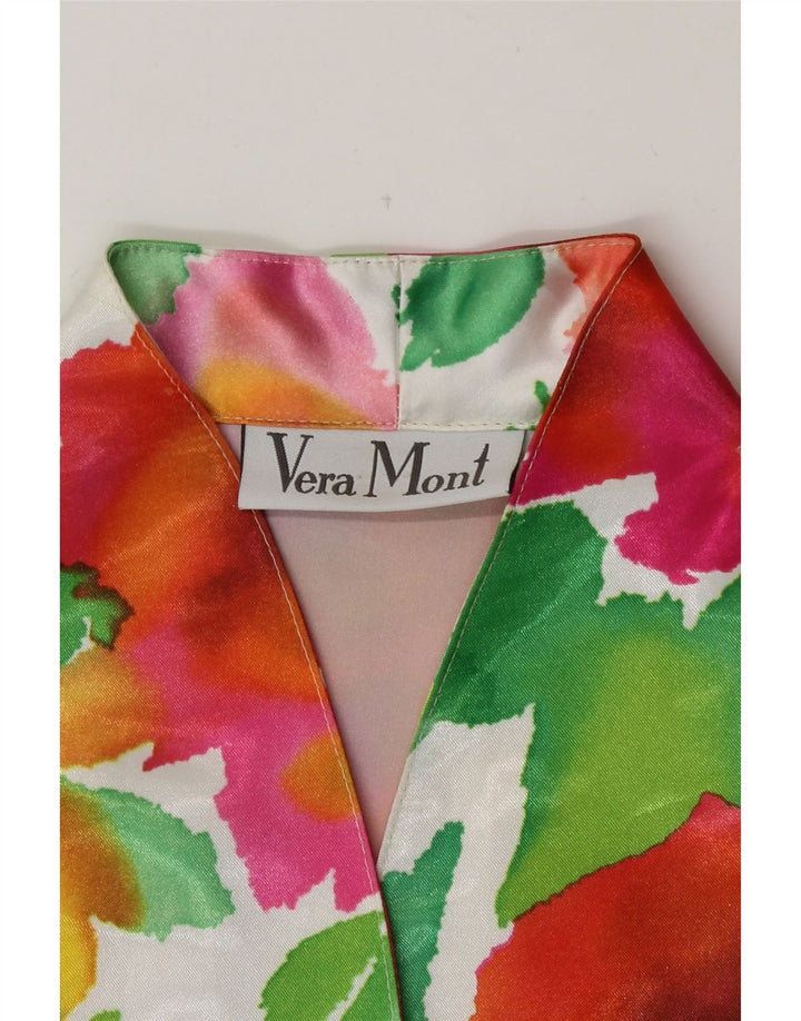 Vera Mont Γυναικεία See Through Πουκάμισο UK 12 Medium πολύχρωμο Floral