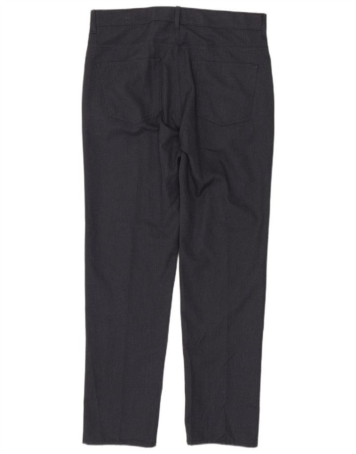 Ανδρικό ίσιο παντελόνι Marks & Spencer W34 L33 Navy Blue Polyester