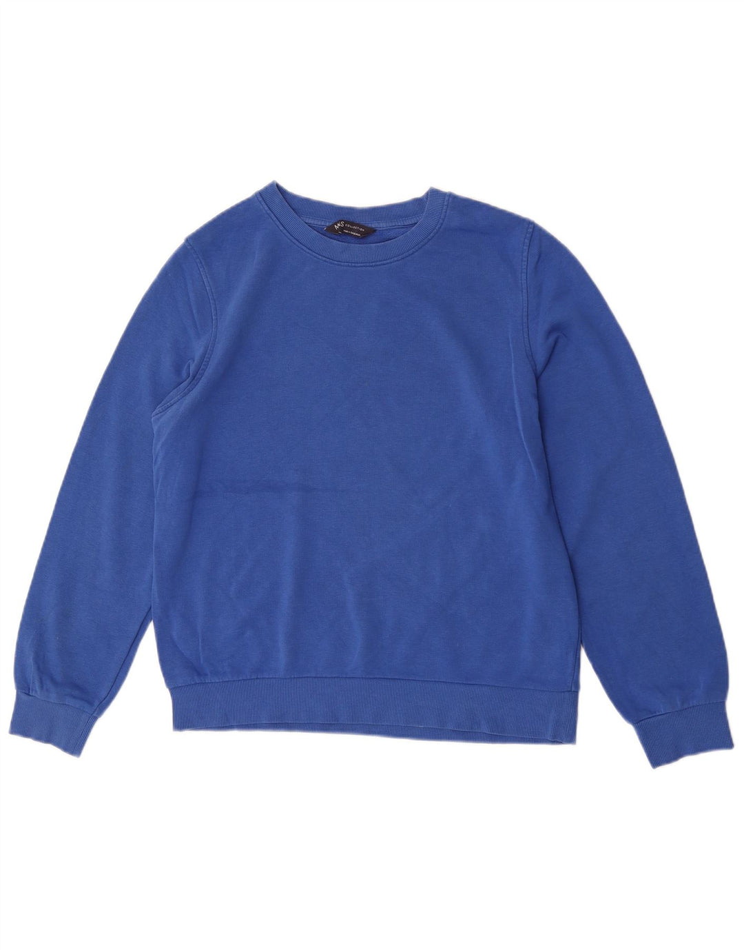 Marks & Spencer Γυναικεία Φούτερ Jumper UK 12 Medium Blue Cotton
