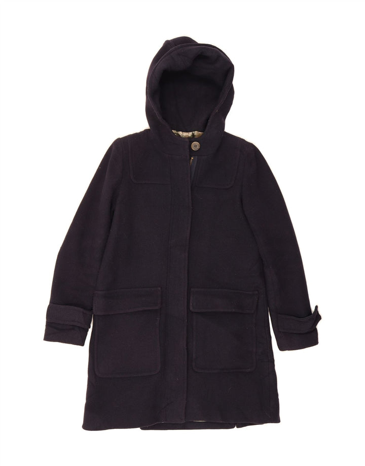 J. CREW Womens Hooded Overcoat US 2 XS Navy Blue Wool Vintage J. Crew and Second-Hand J. Crew from Messina Hembry 