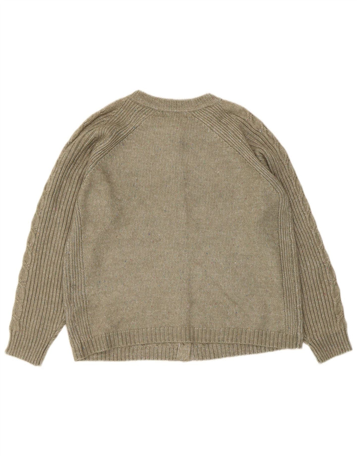 Marks & Spencer Γυναικεία Ζακέτα πουλόβερ UK 14 Medium Khaki Polyester
