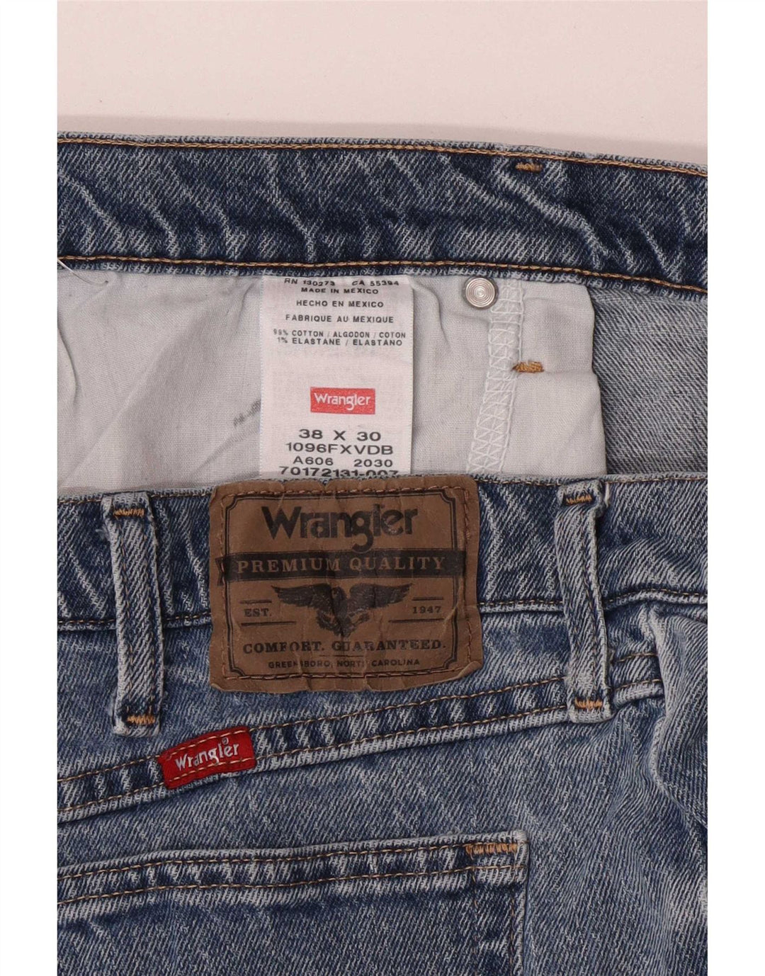 Ανδρικό τζιν Wrangler ίσιο W38 L30 Μπλε βαμβακερό
