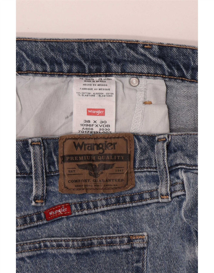 Ανδρικό τζιν Wrangler ίσιο W38 L30 Μπλε βαμβακερό