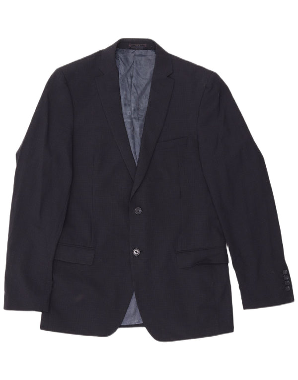 Marks & Spencer Ανδρικό μπλέιζερ με 2 κουμπιά μπουφάν UK 40 Large Navy Blue Check