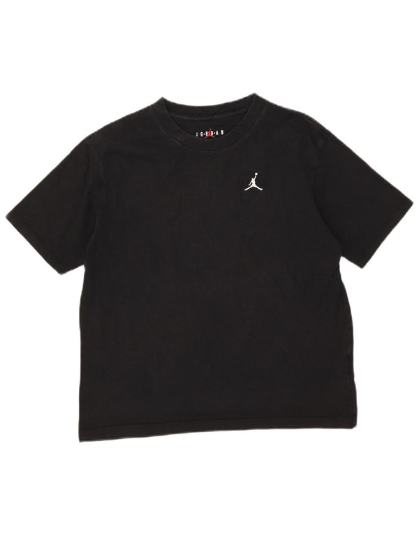Jordan Γυναικείο T-Shirt Top UK 10 Small μαύρο βαμβακερό