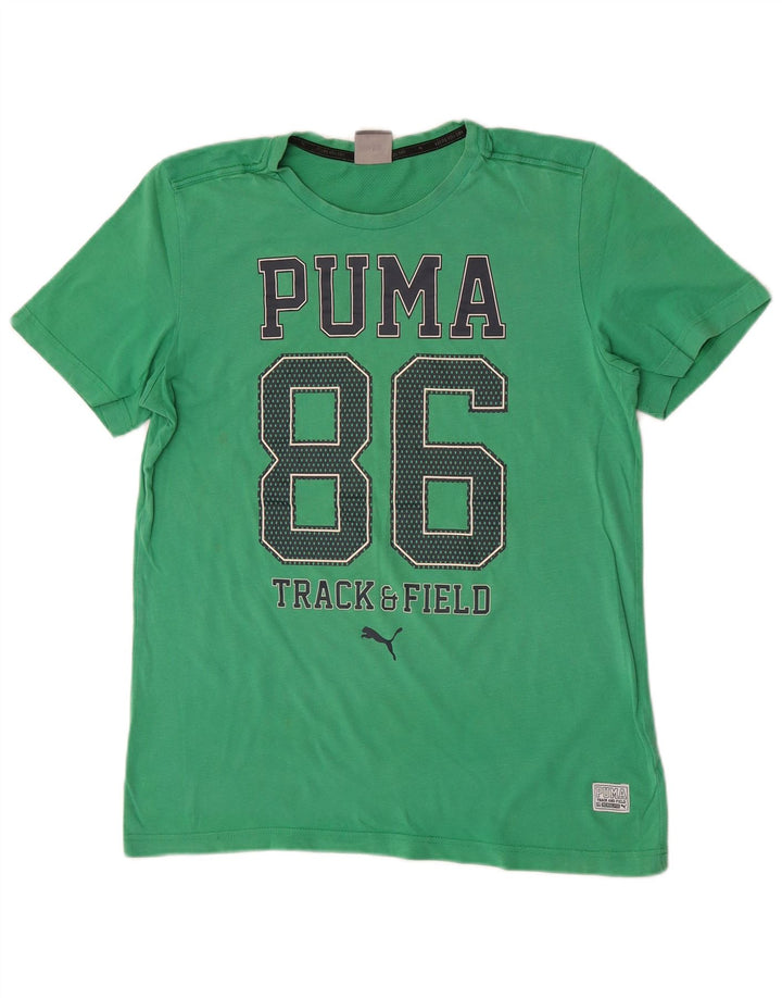 Ανδρικό γραφικό μπλουζάκι Puma τοπ Μικρό πράσινο
