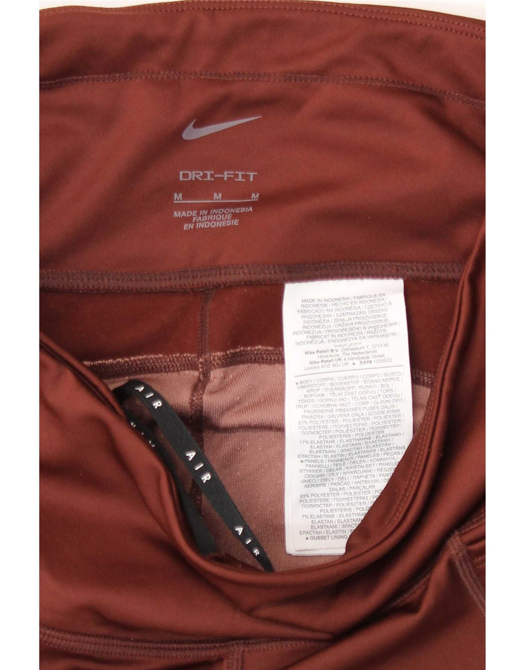 Γυναικεία κολάν Nike Dri Fit UK 12 μεσαίου καφέ χρώματος πολυεστέρας