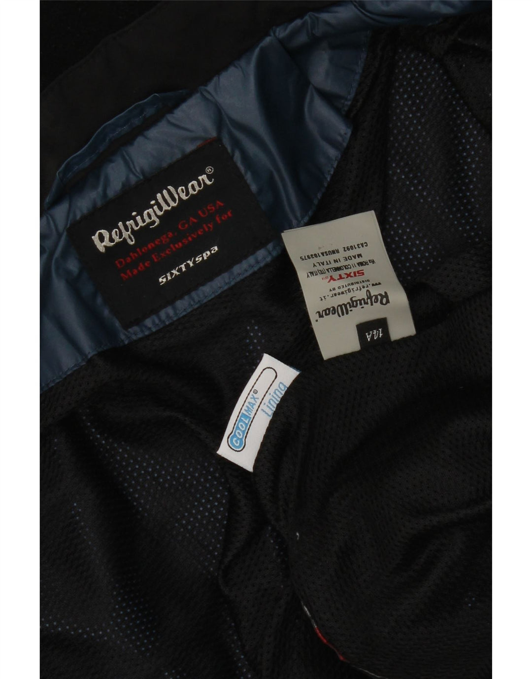 Refrigiwear Boys Bomber Jacket 13-14 Years Navy Blue Colorblock Polyester