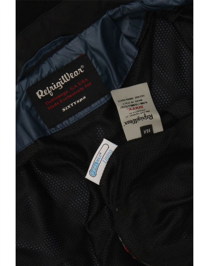 Refrigiwear Boys Bomber Jacket 13-14 Years Navy Blue Colorblock Polyester