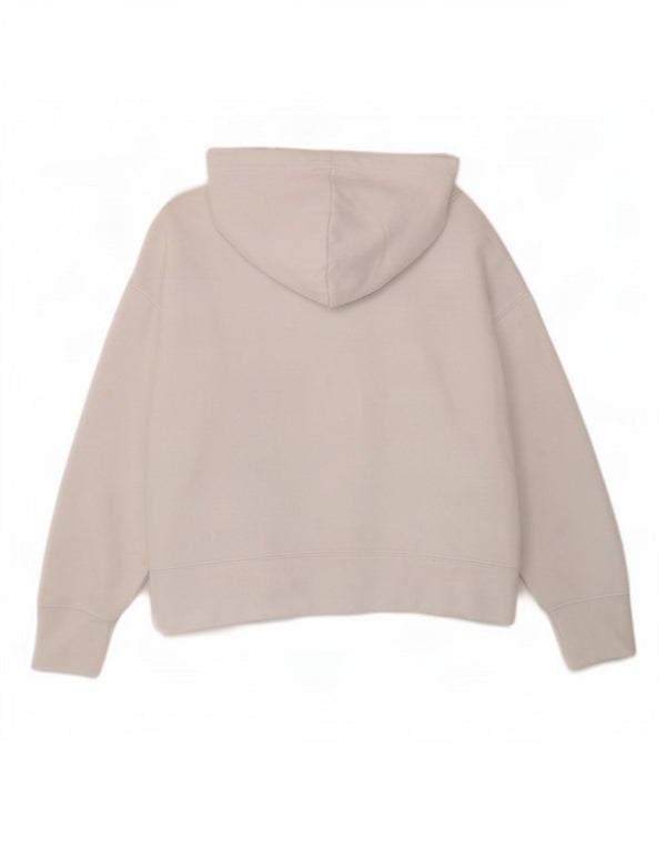 Zara Γυναικείο Hoodie Jumper UK 10 Small White βαμβακερό