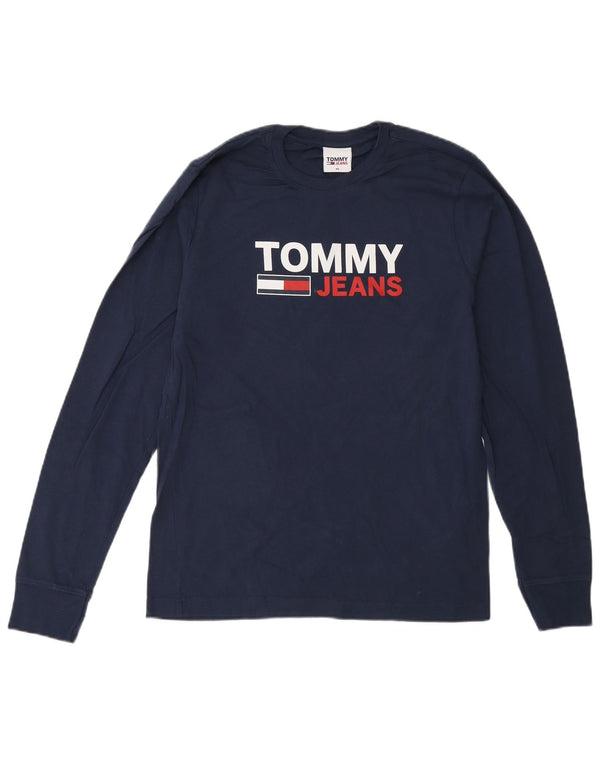 Tommy Hilfiger Ανδρικό γραφικό τοπ Μακρυμάνικο XS Navy Blue Cotton