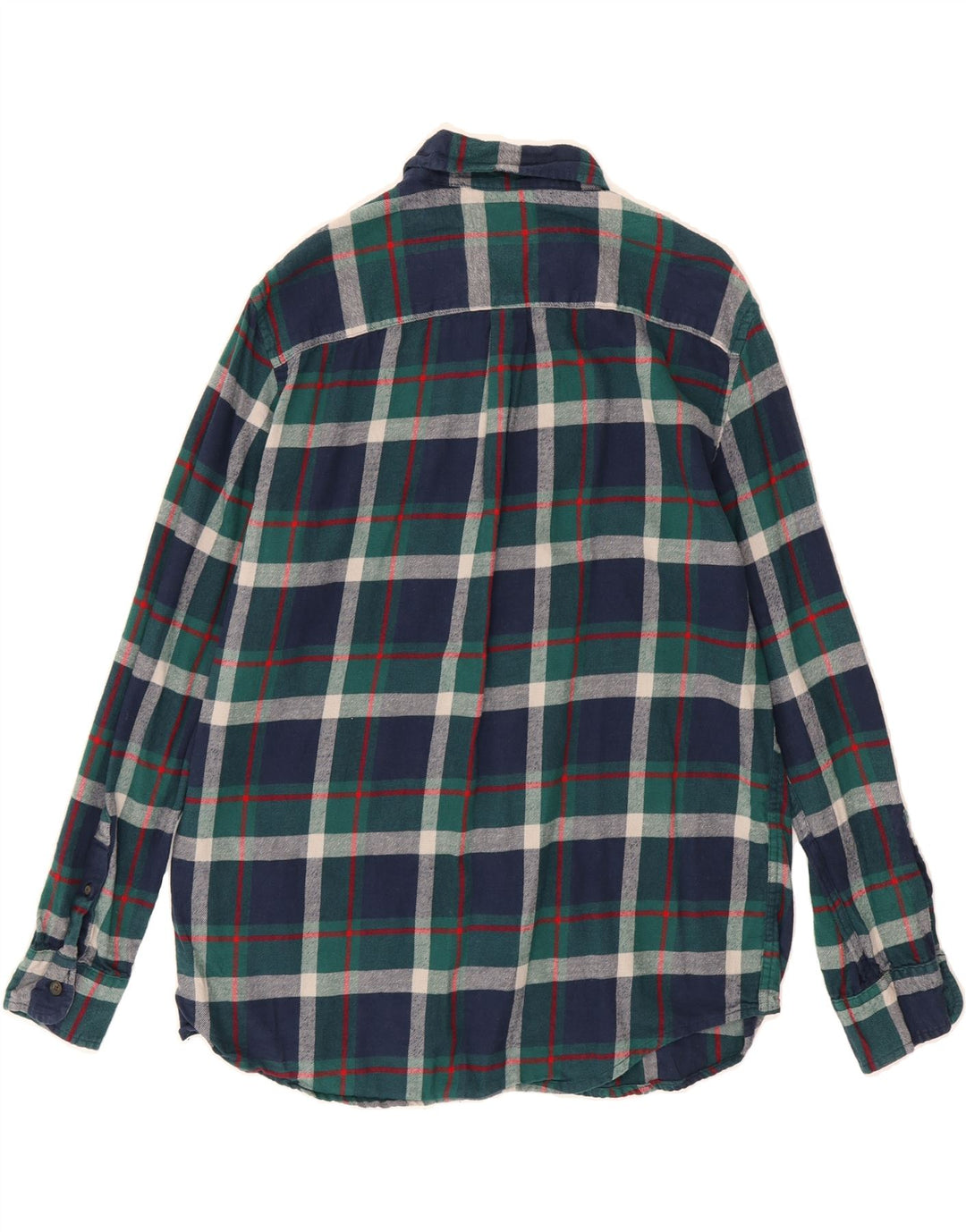 CHAPS Mens Flannel Shirt Large Green Check Cotton Vintage Chaps and Second-Hand Chaps from Messina Hembry 