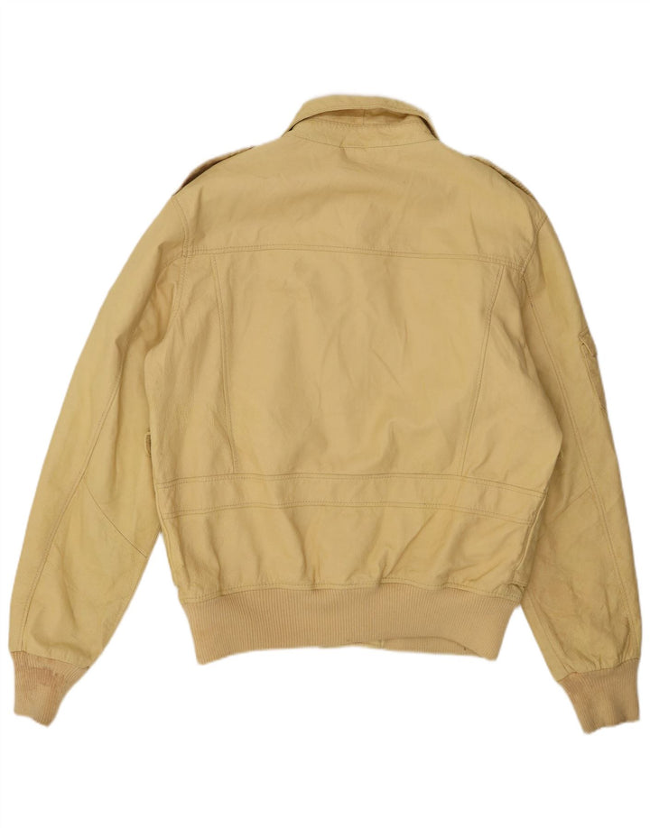 Vintage Ανδρικό Δερμάτινο Μπουφάν IT 50 Large Yellow Leather