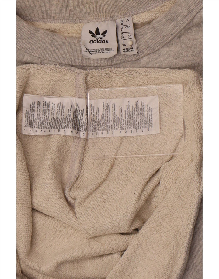 Adidas γυναικεία φούτερ υπερμεγέθη Jumper UK 8 Small Grey Flecked Cotton