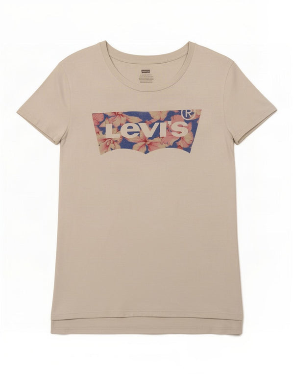 Γυναικείο γραφικό T-Shirt Levi's Top UK 12 Medium White