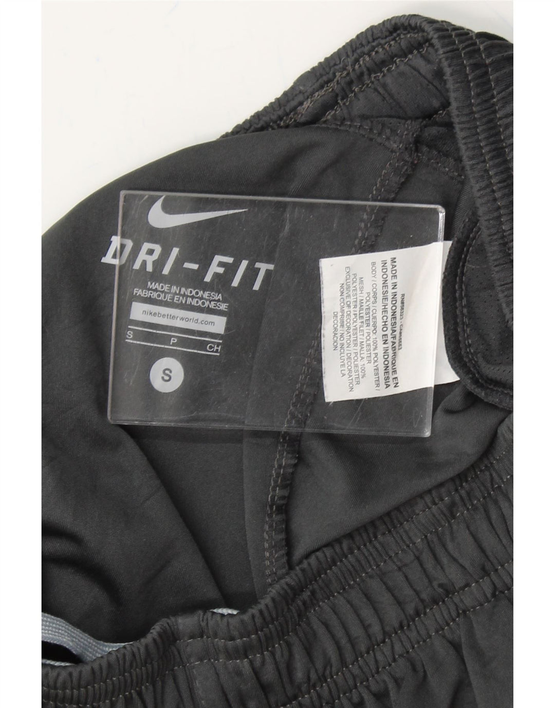 NIKE Mens Dri Fit Graphic Sport Shorts Small Grey Polyester Vintage Nike and Second-Hand Nike from Messina Hembry 