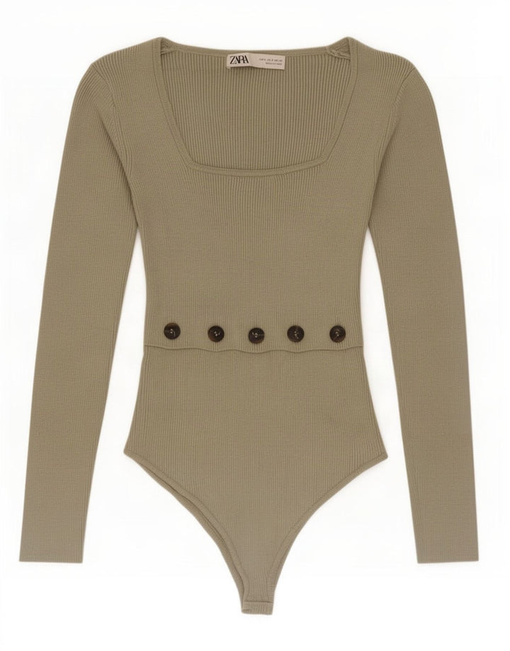 Zara γυναικείο κορμάκι UK 8 Μικρή Πράσινη Βισκόζη