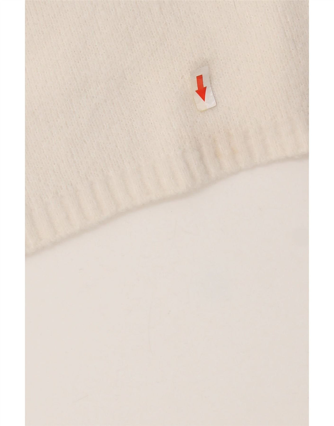 Zara Γυναικείο πουλόβερ με λαιμόκοψη Crop Crop UK 14 Medium White Nylon