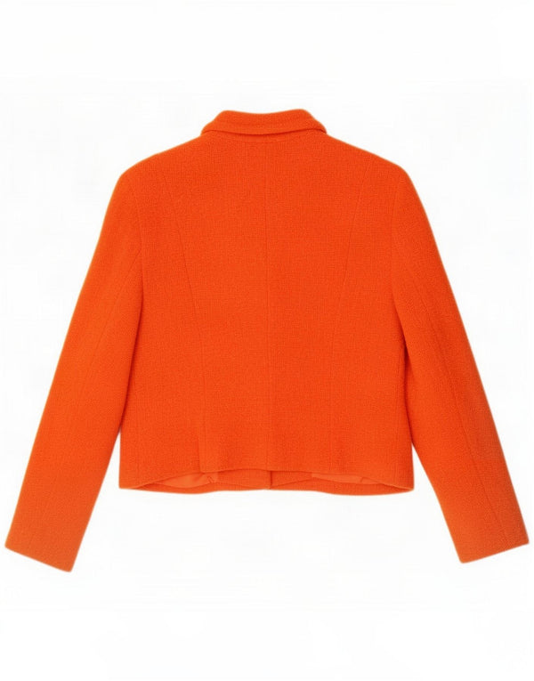 Kookai Womens 5 Button Jacket Blazer EU 42 Large Orange Wool