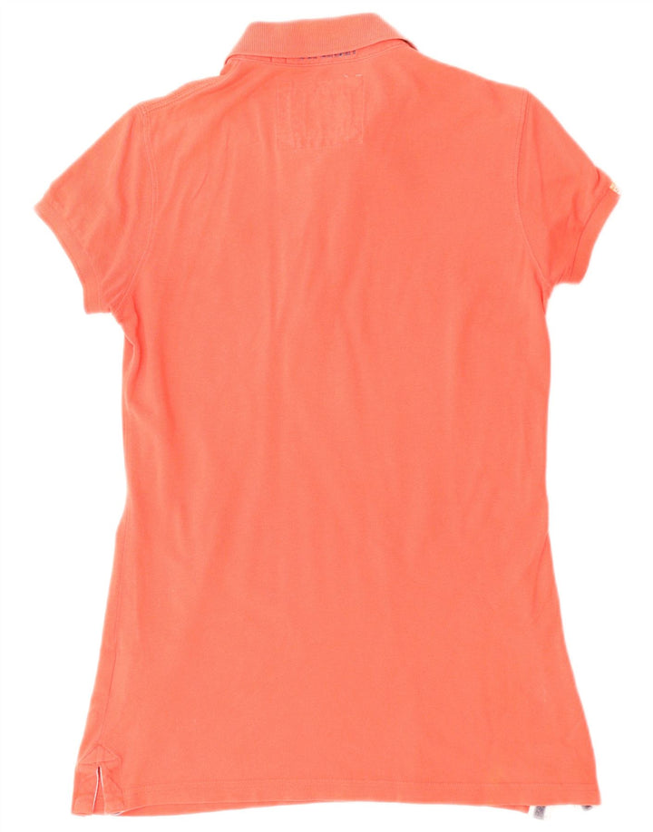 Superdry γυναικείο μπλουζάκι πόλο UK 14 μεγάλο κόκκινο βαμβακερό